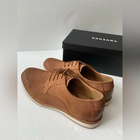 Zanzara Men's Homer OxfordIn Cognac Color Size 11 Brand New White Box